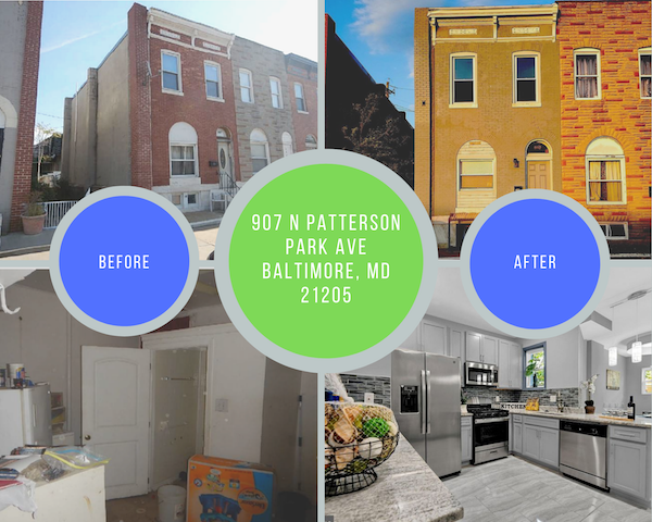 fix and flip row home in Baltimore