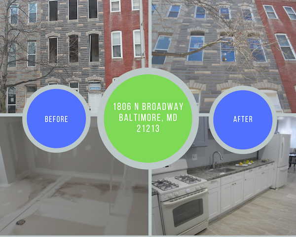 Before and After Real Estate Investment Baltimore Property