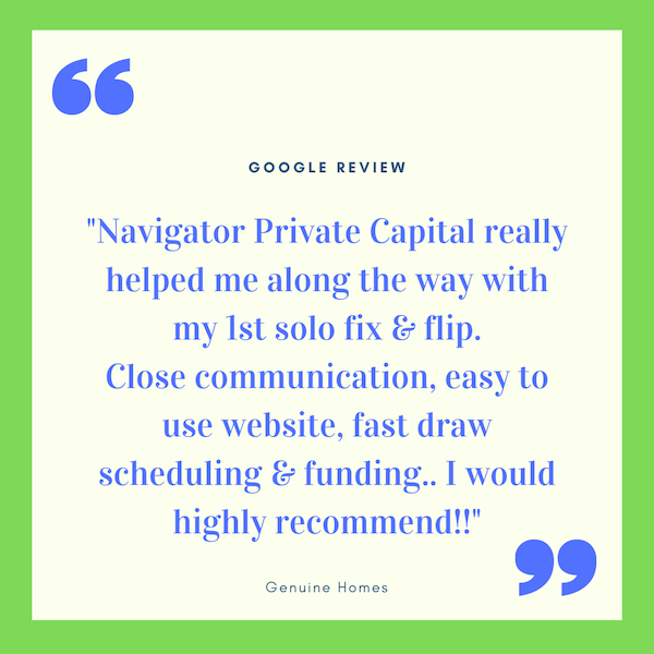Client Review Of Real Estate Lender Navigator Private Capital